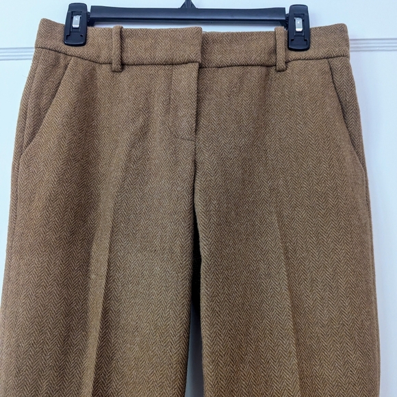 J.Crew Cafe Capri wool pants in caramel herringbone - Picture 6 of 6